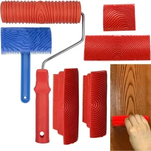 6-Piece 7 Wood Grain Roller Set