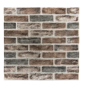 Art3d 20-Pack Gray Brown 3D Faux Brick Wall
