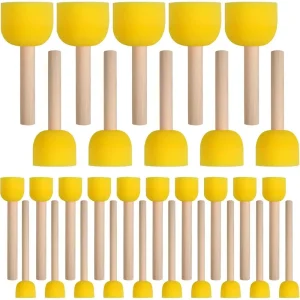 4-Size Round Sponge Brushes Set