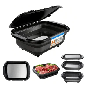 22L Collapsible BBQ Prep Tub with Lid